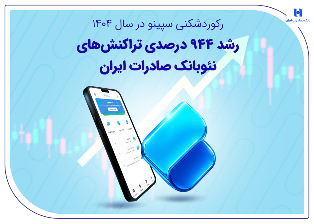 رشد ۹۴۴ درصدی تراکنش های نئوبانک صادرات ایران